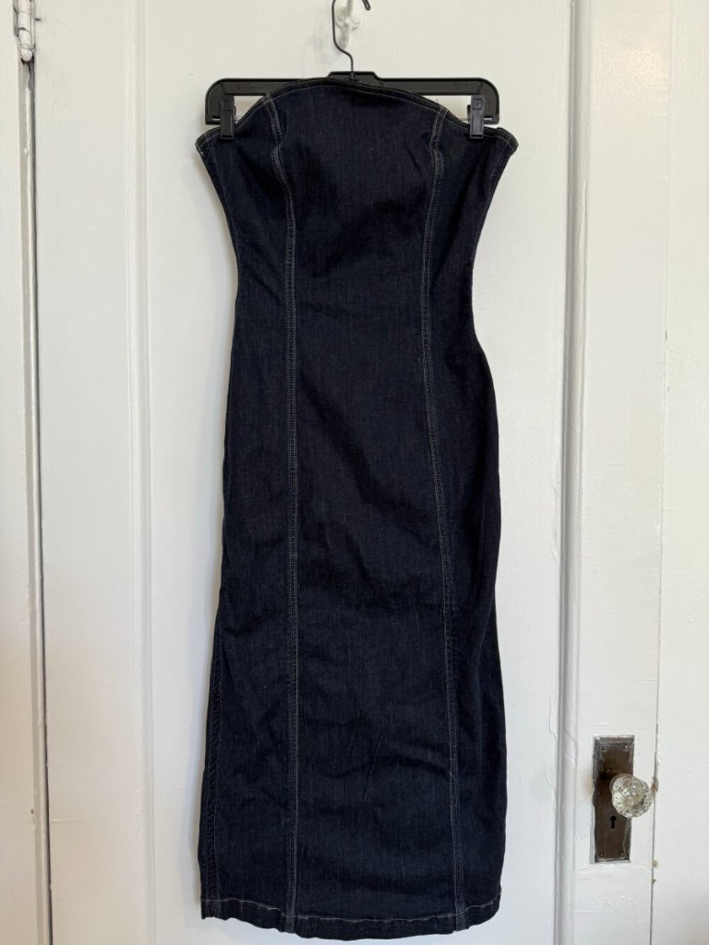 NWT DL1961 Esme Strapless Denim Midi Dress in Harbor Wash